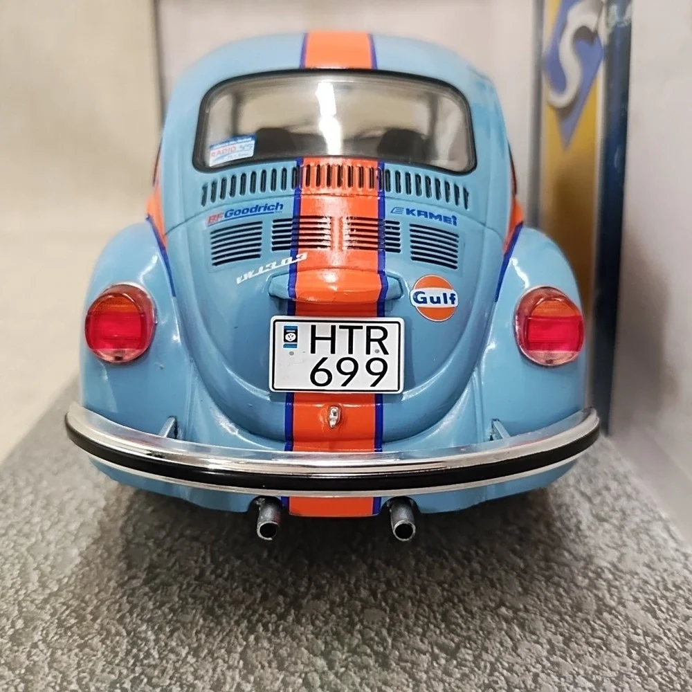 1:18 Solido Diecast Blue Volkswagen Beetle 1303 #7 GULF Rally Cold Balls 2019